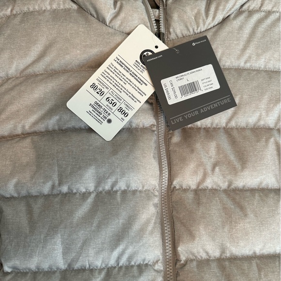 NWT Eddie Bauer Cirruslite 2.0 Down Parka, Size Large, Light Gray - Picture 3 of 5